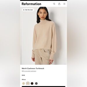 Reformation Meritt Cashmere Turtleneck